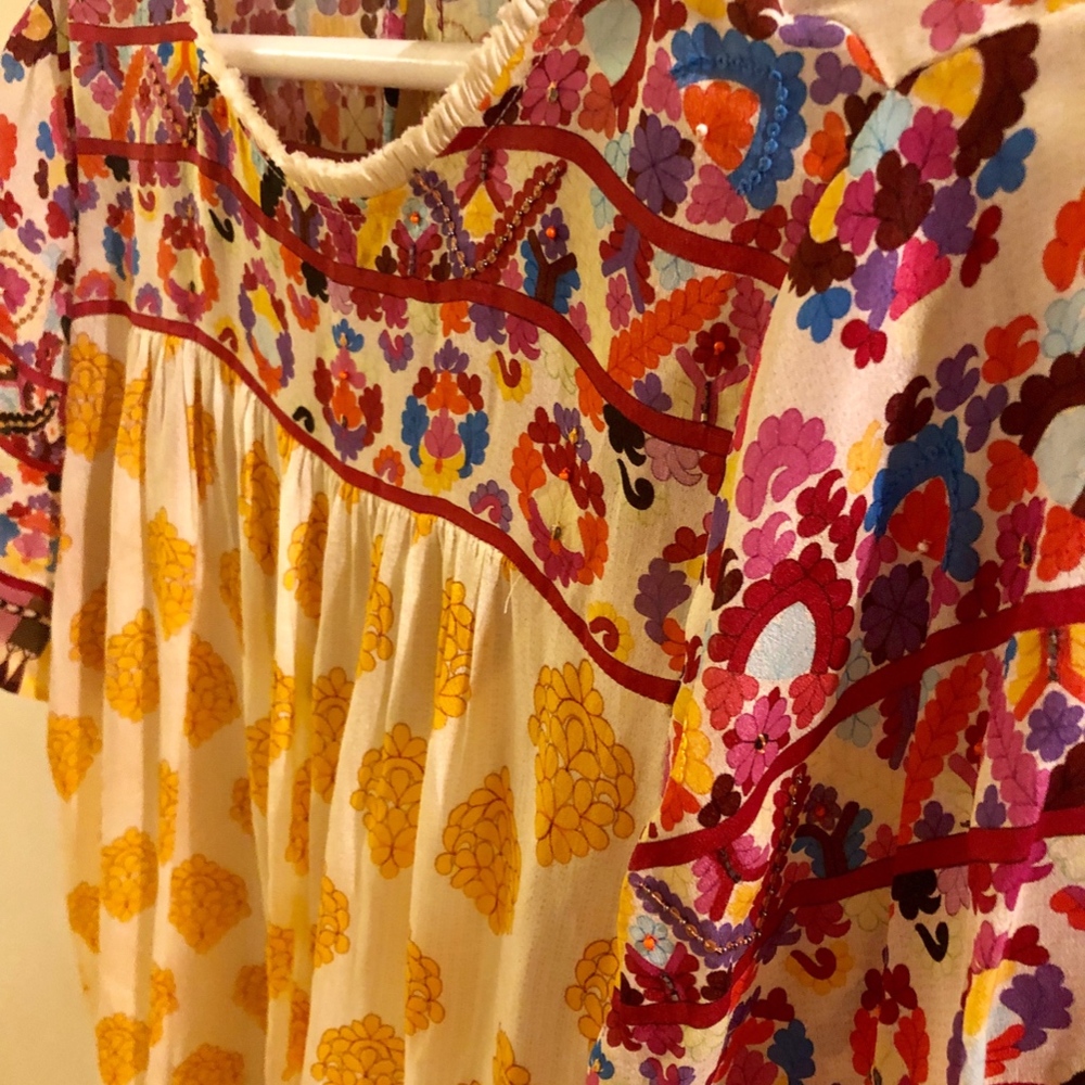 Anthropologie Beaded Dress Size M